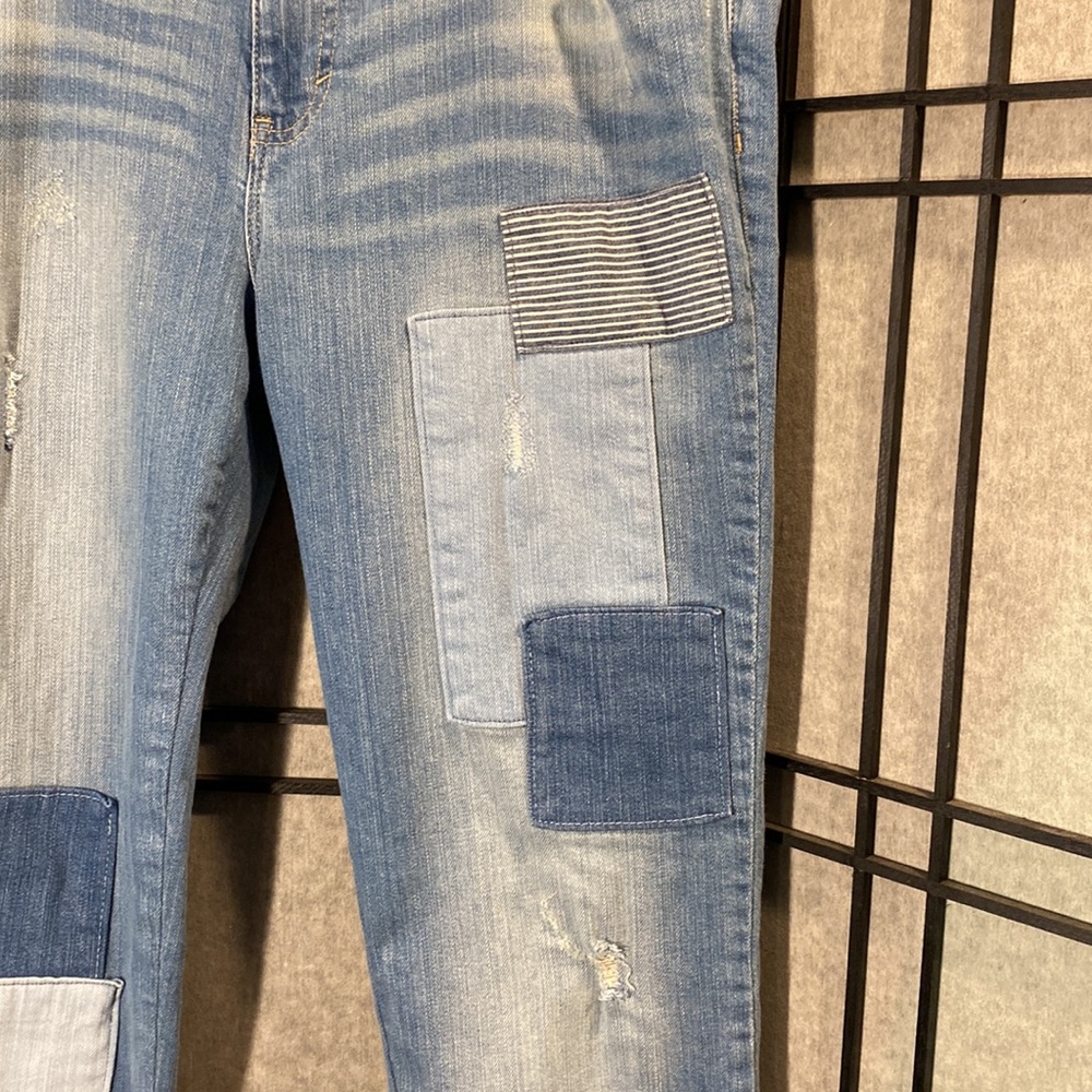Banana Republic size 30 / 10 girlfriend patch jeans indigo wash - Picture 2 of 7